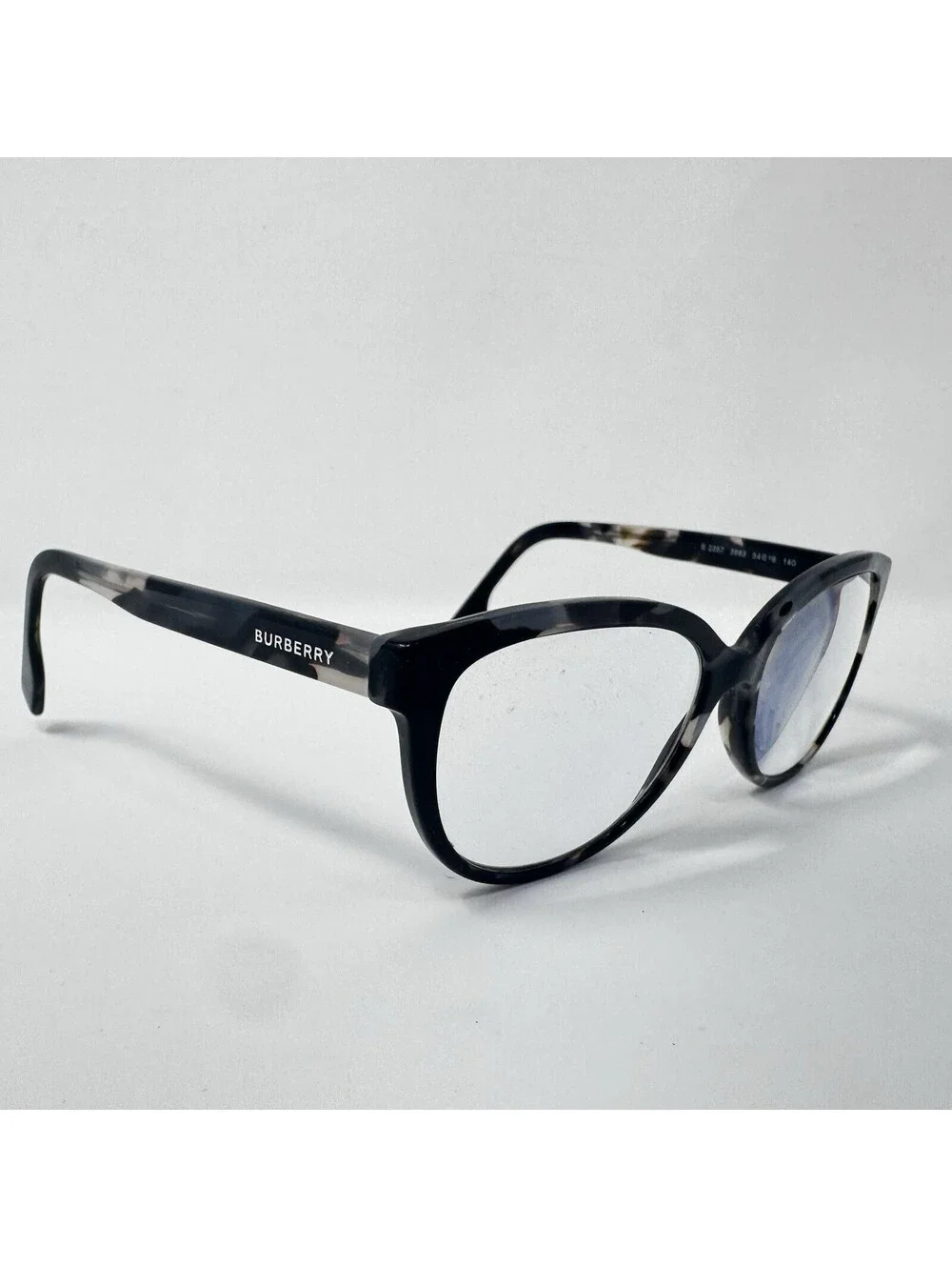 Burberry Esme BE2357 3983 Top Check Grey Havana Eyeglass Frames Only 54-16-140